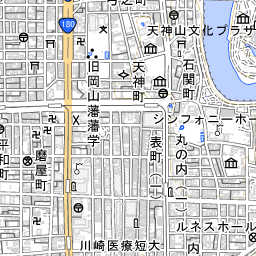 Korakuen and Okayama Castle: map